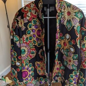 Carlisle Vintage Gemstone pattern varsity jacket